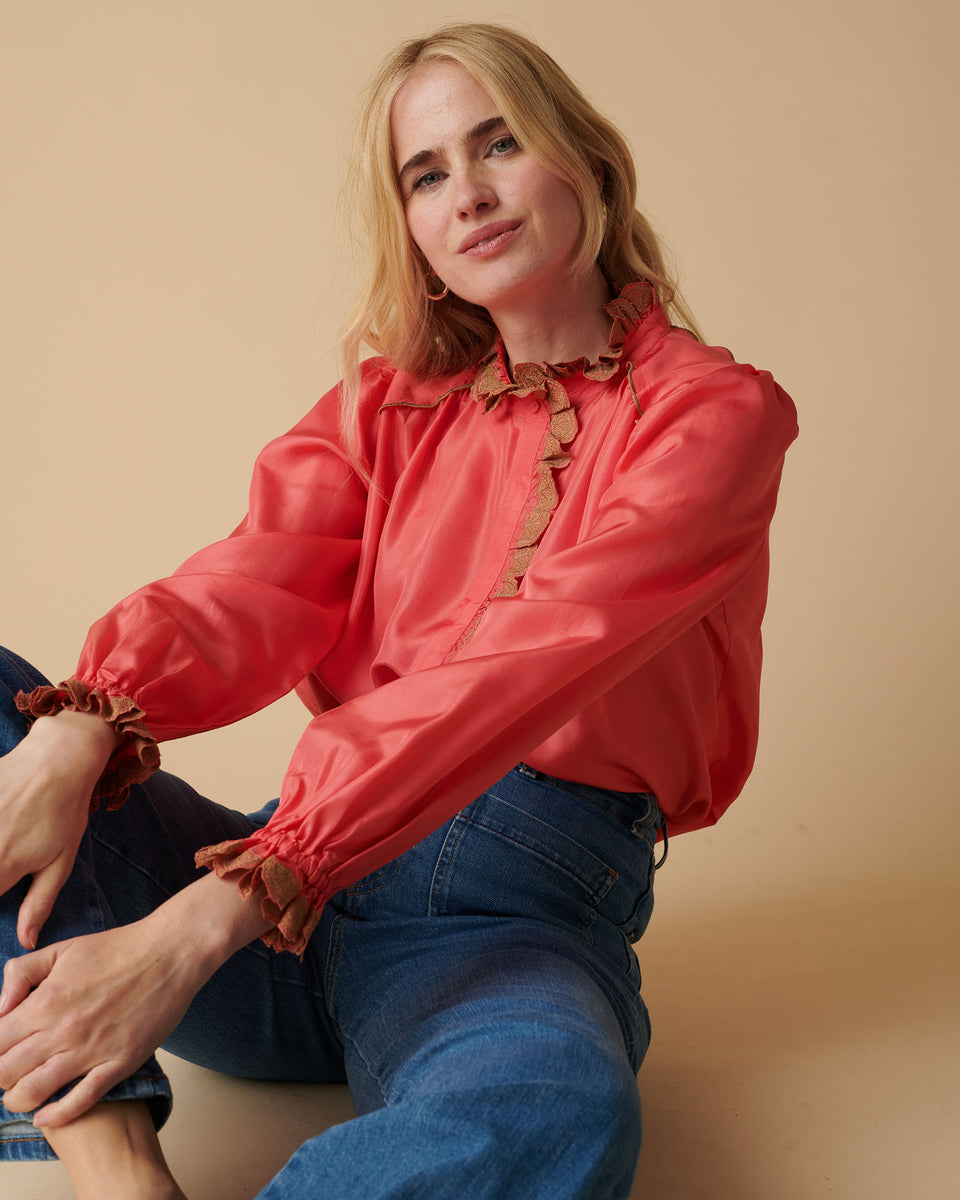 Cove Silk Embroidered Blouse
