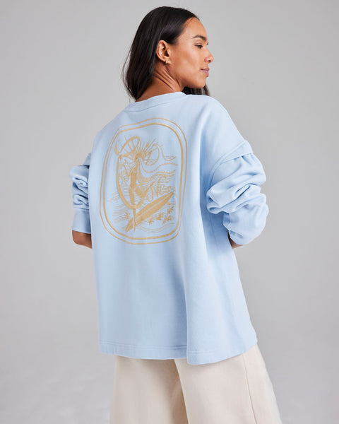 Cove Embroidered Longline Sweatshirt