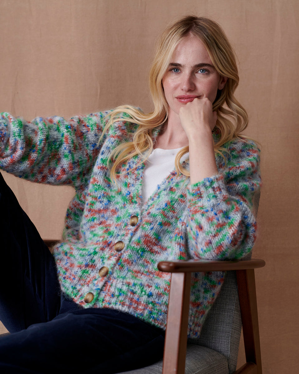 Italian Sirena Speckled Cardigan