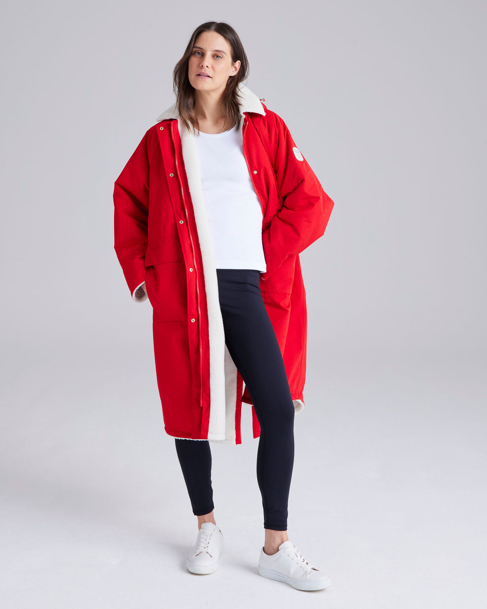 Snuggler Red Waterproof Changing Robe