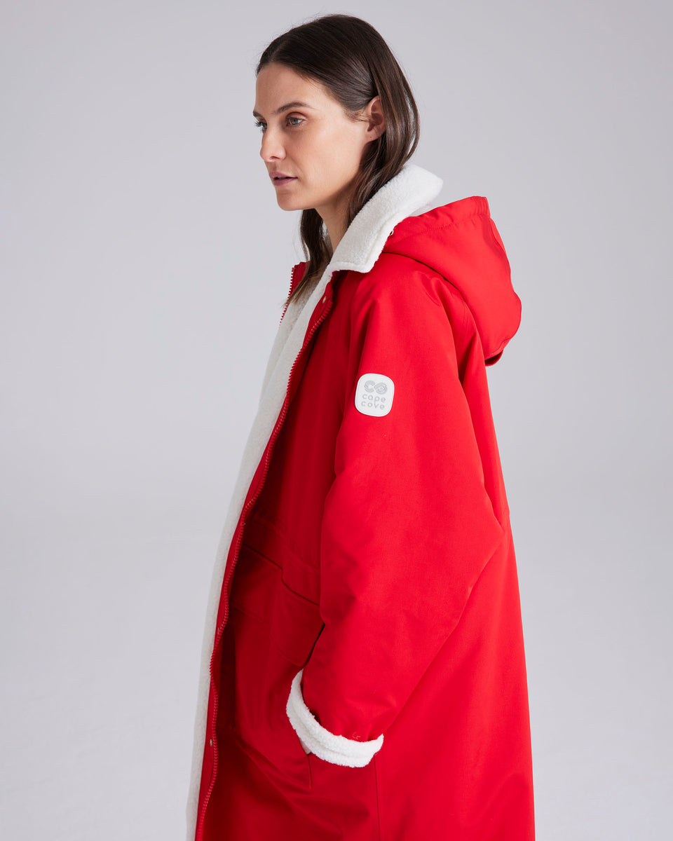 Snuggler Red Waterproof Changing Robe