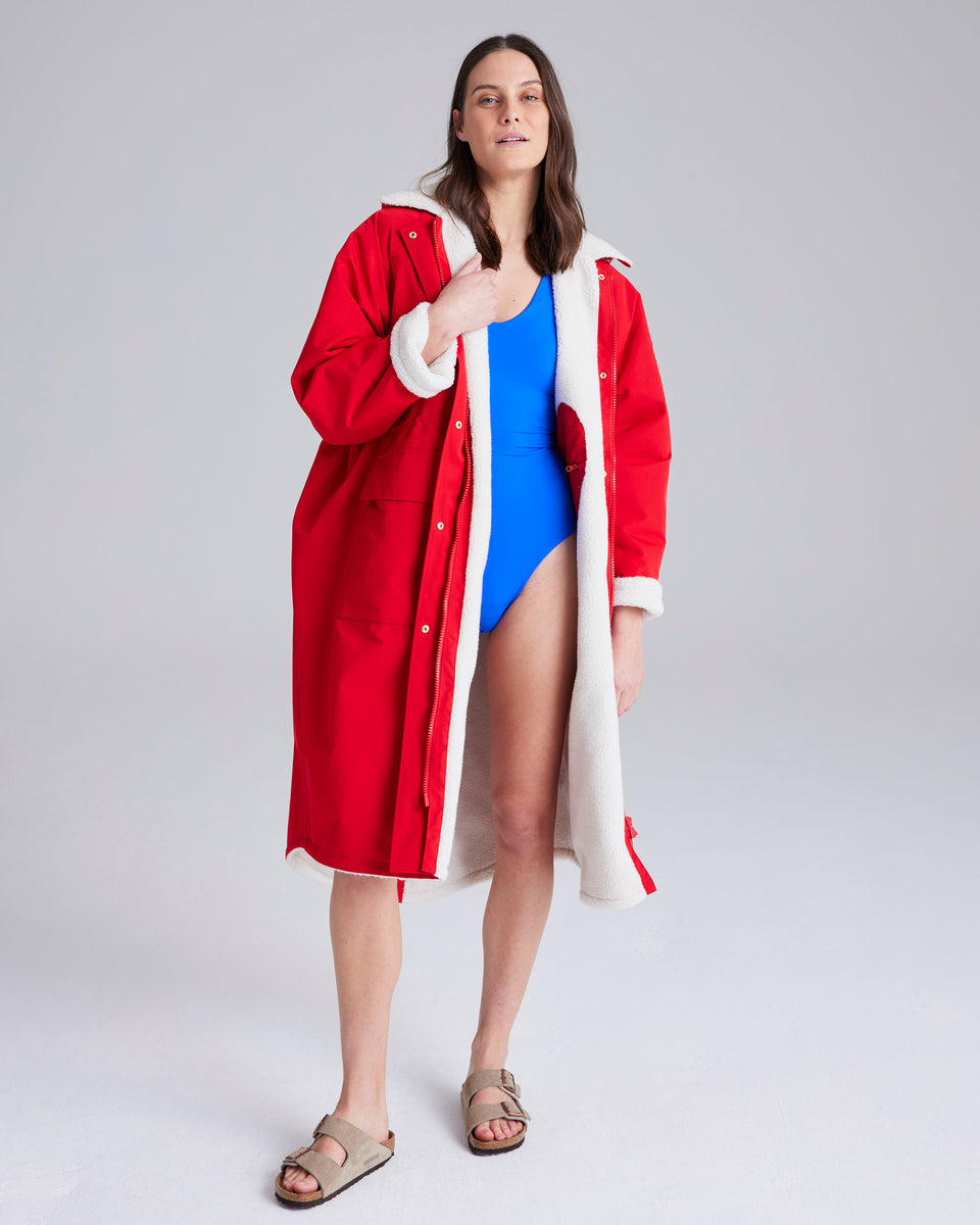 Snuggler Red Waterproof Changing Robe