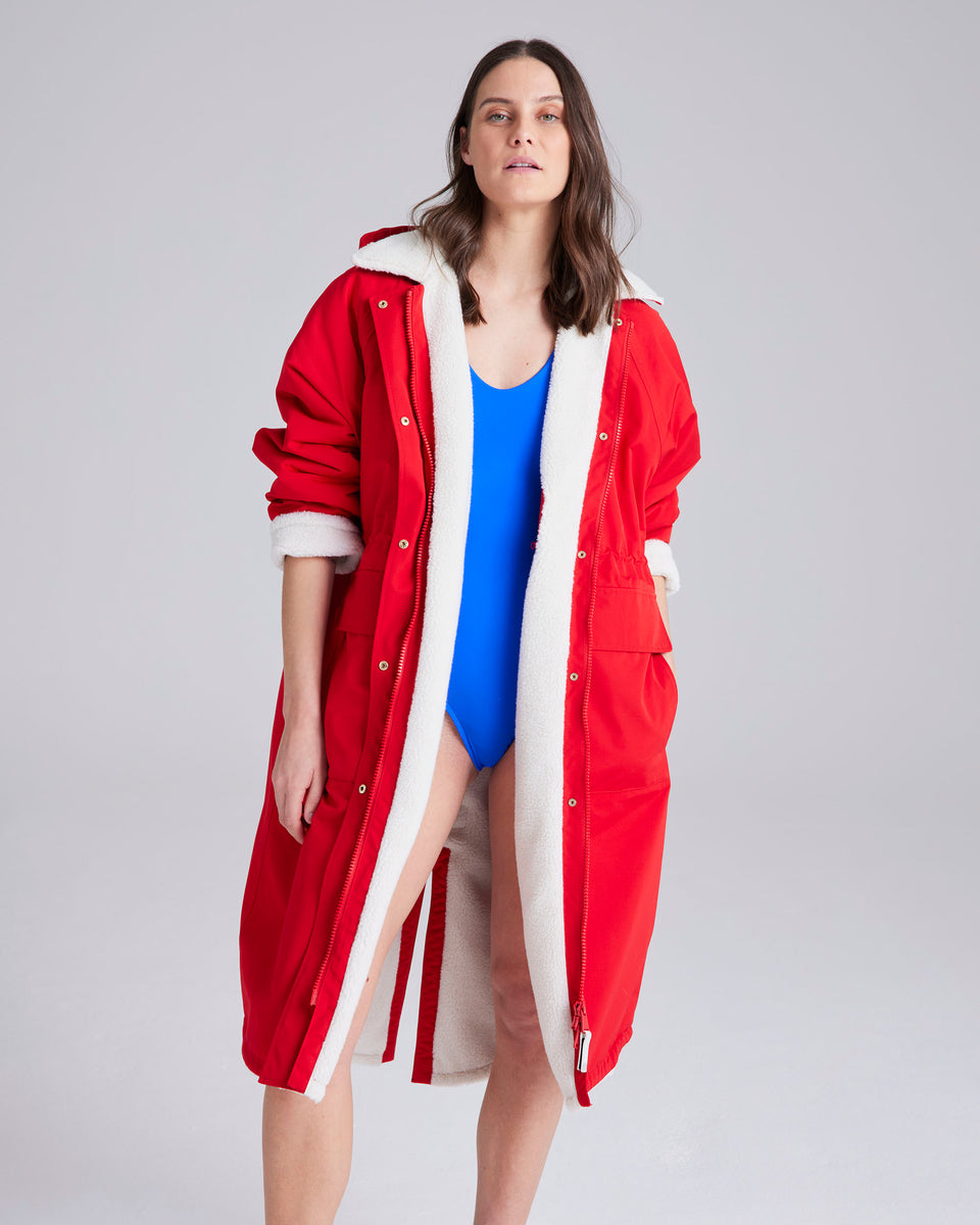 Snuggler Red Waterproof Changing Robe