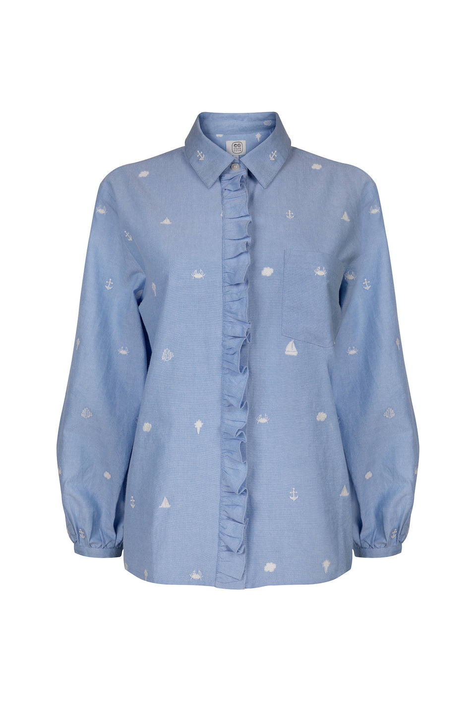 Sail Away Embroidered Blouse