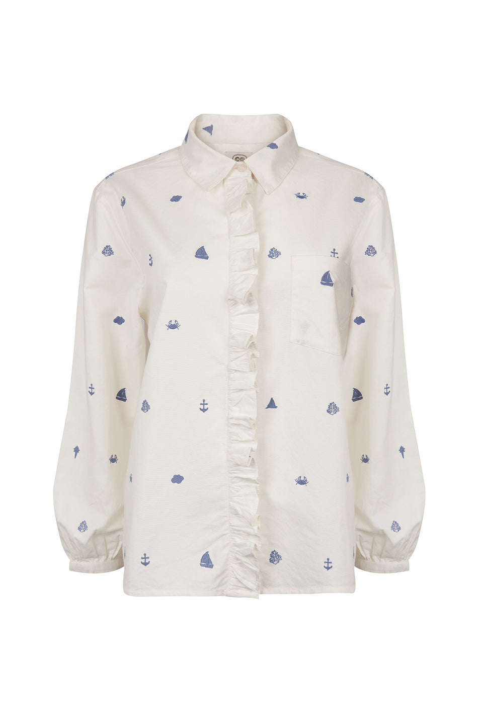 Sail Away Embroidered Blouse