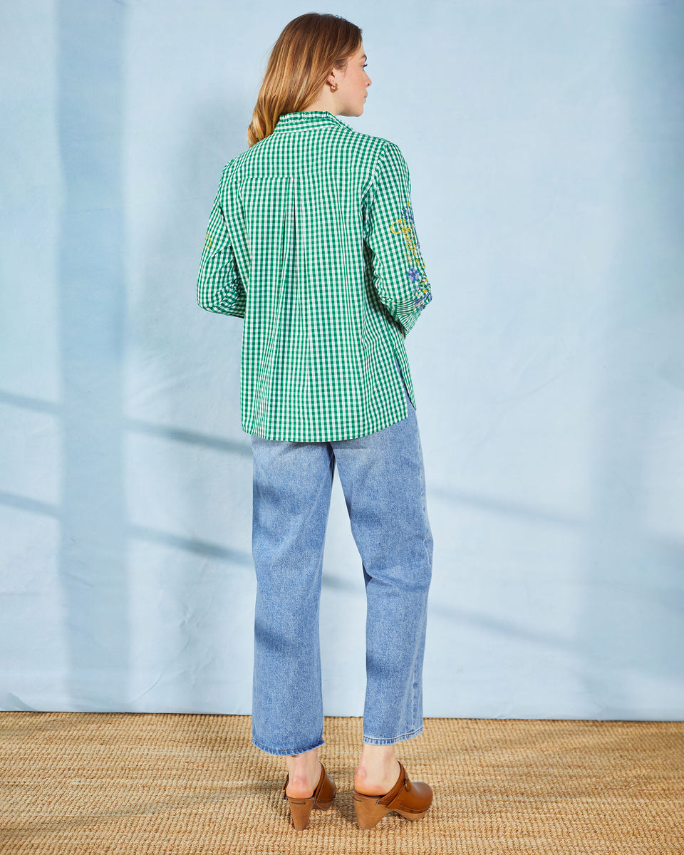 Cove Gingham Cotton Blouse