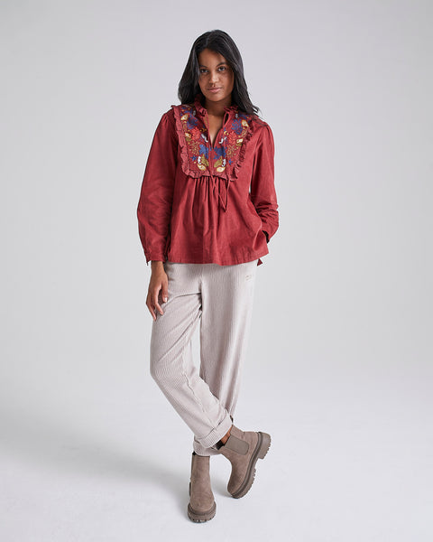 Hama Cord Embroidered Blouse