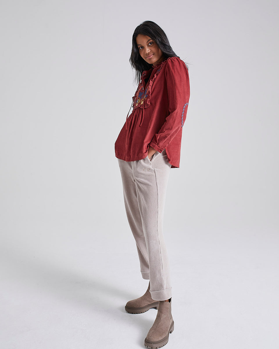 Hama Cord Embroidered Blouse
