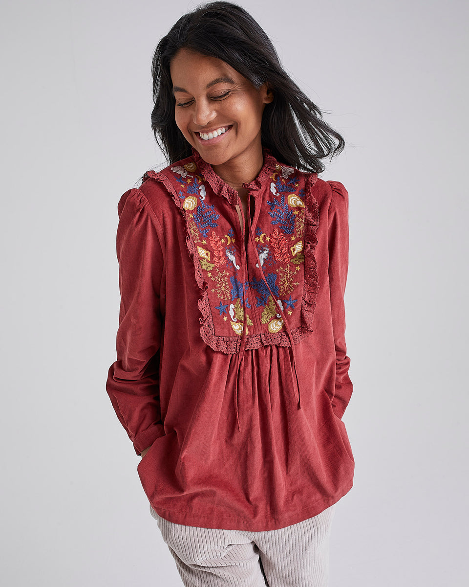Hama Cord Embroidered Blouse