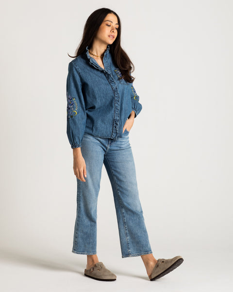 Field Flowers Denim Blouse