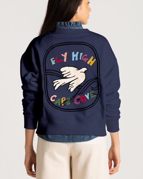 Fly High Embroidered Sweatshirt
