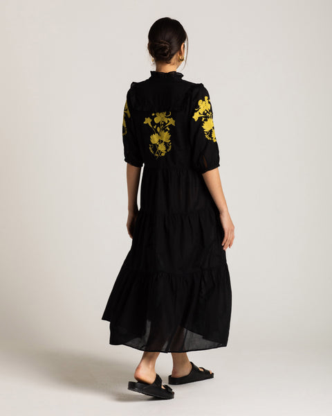 Cotton Voile Embroidered Dress